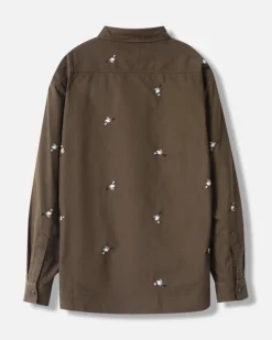 All Over Embroidered Pigeon Shirt
