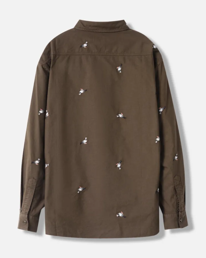 All Over Embroidered Pigeon Shirt