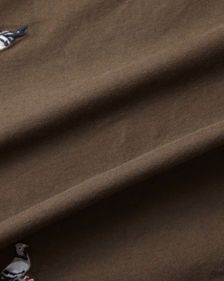 All Over Embroidered Pigeon Shirt