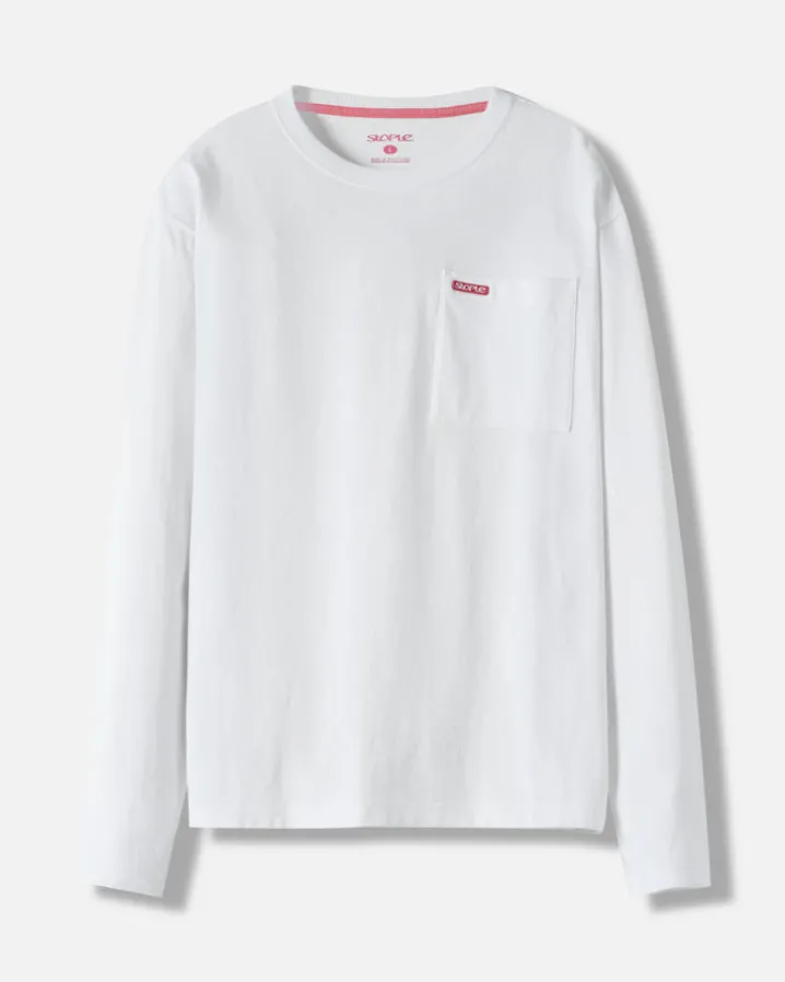 L/S Bar Logo Pkt Tee