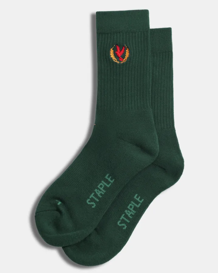 Pigeon Wreath Socks